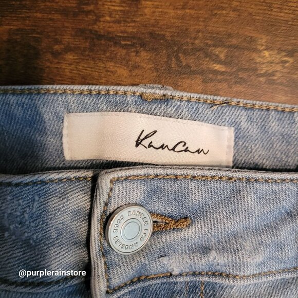 Kancan Jeans Size 31 High Rise Flare Stretch Light Wash Denim Western Rodeo - Picture 4 of 12